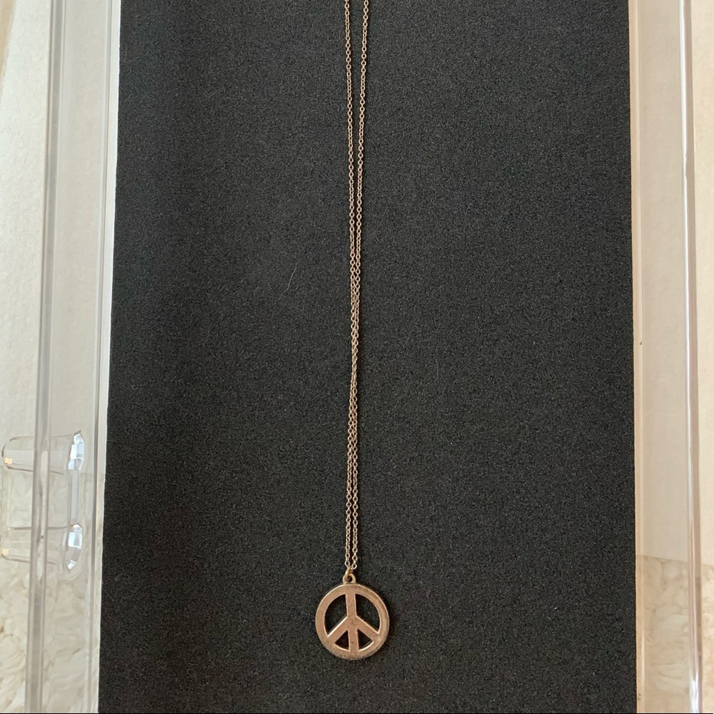 Tiffany & co. Peace sign necklace